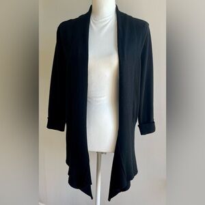 Verve Ami Open Front Black Cardigan 3/4 Sleeve
